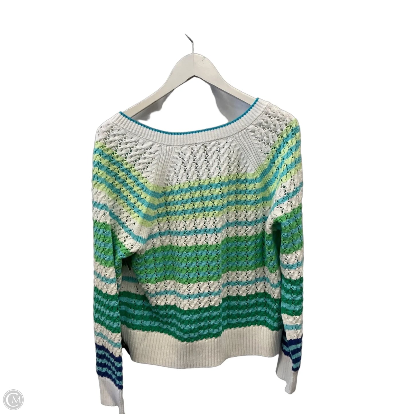 Sweater By Talbots In Black & Green, Size: L