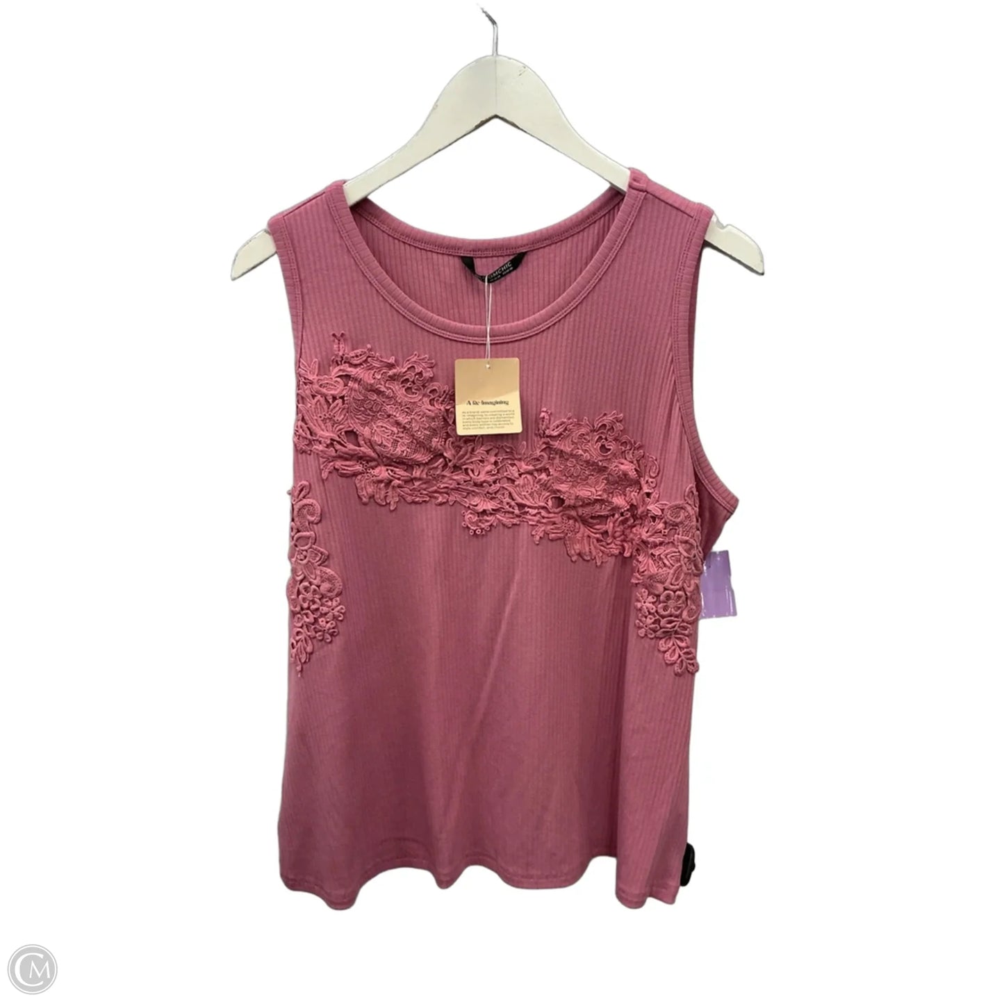Top Sleeveless By Bloomchic In Pink, Size: 1x