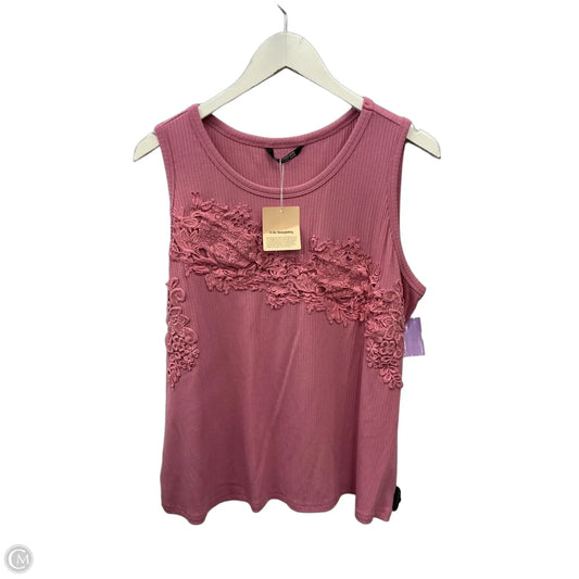 Top Sleeveless By Bloomchic In Pink, Size: 1x