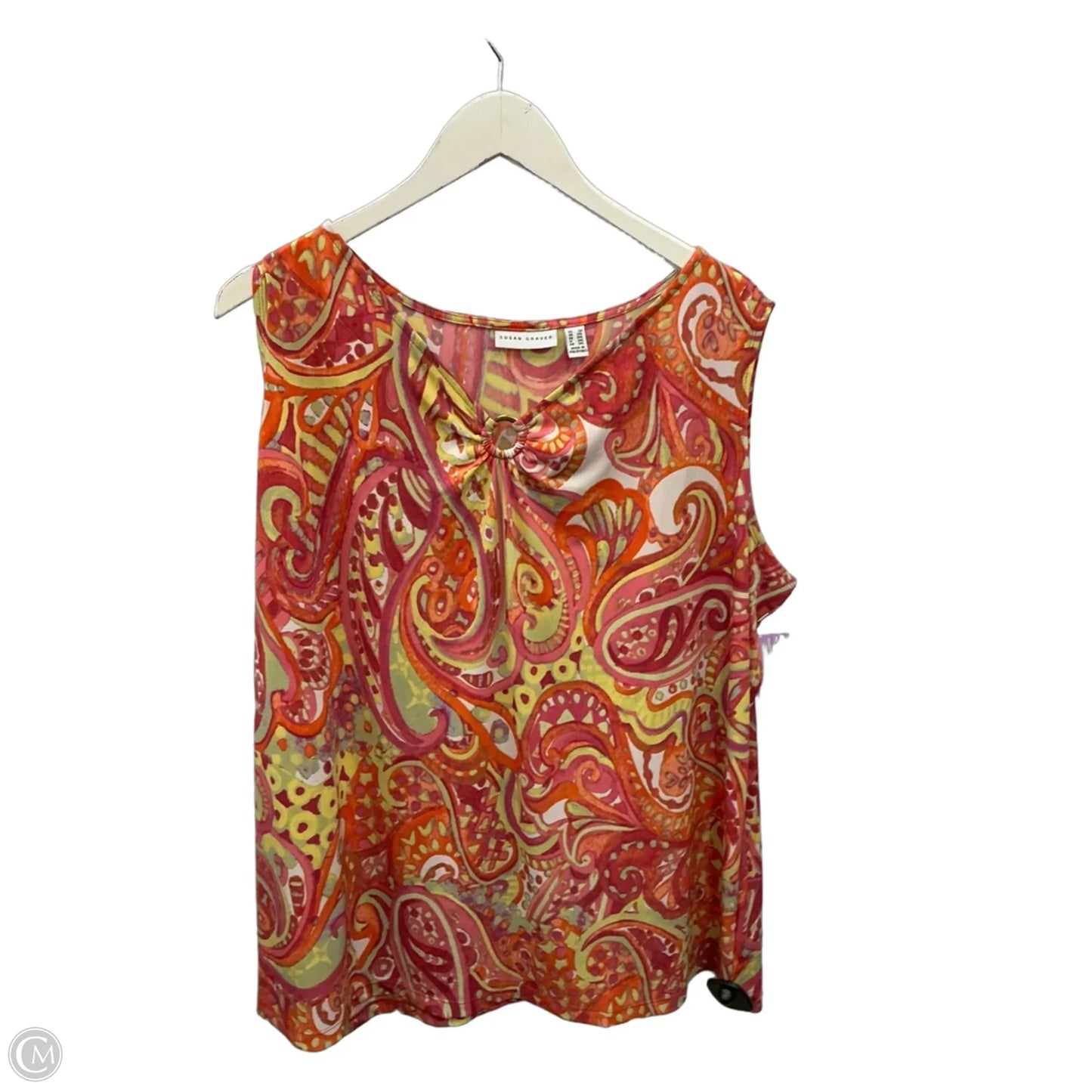 Top Sleeveless By Susan Graver In Pink, Size: 2x