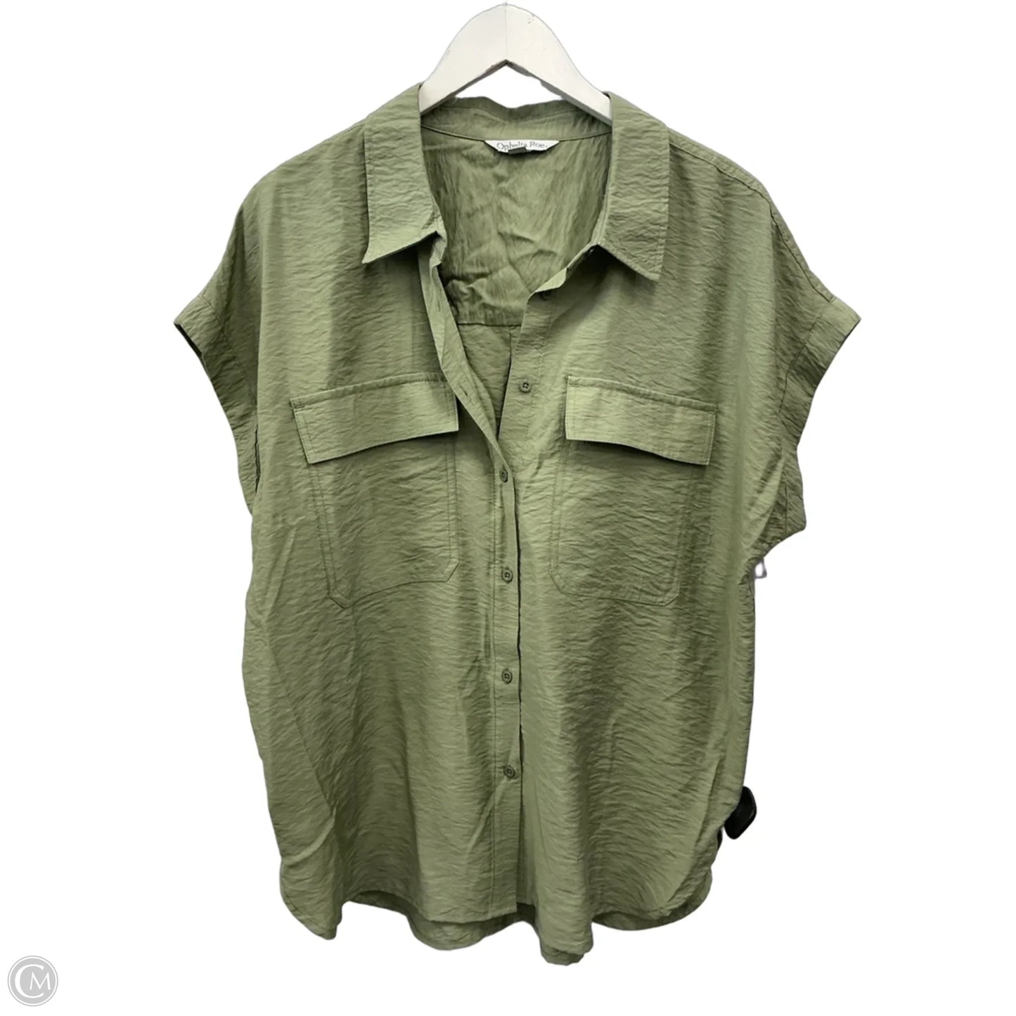 Top Short Sleeve By Ophelia Roe In Green, Size: Xl