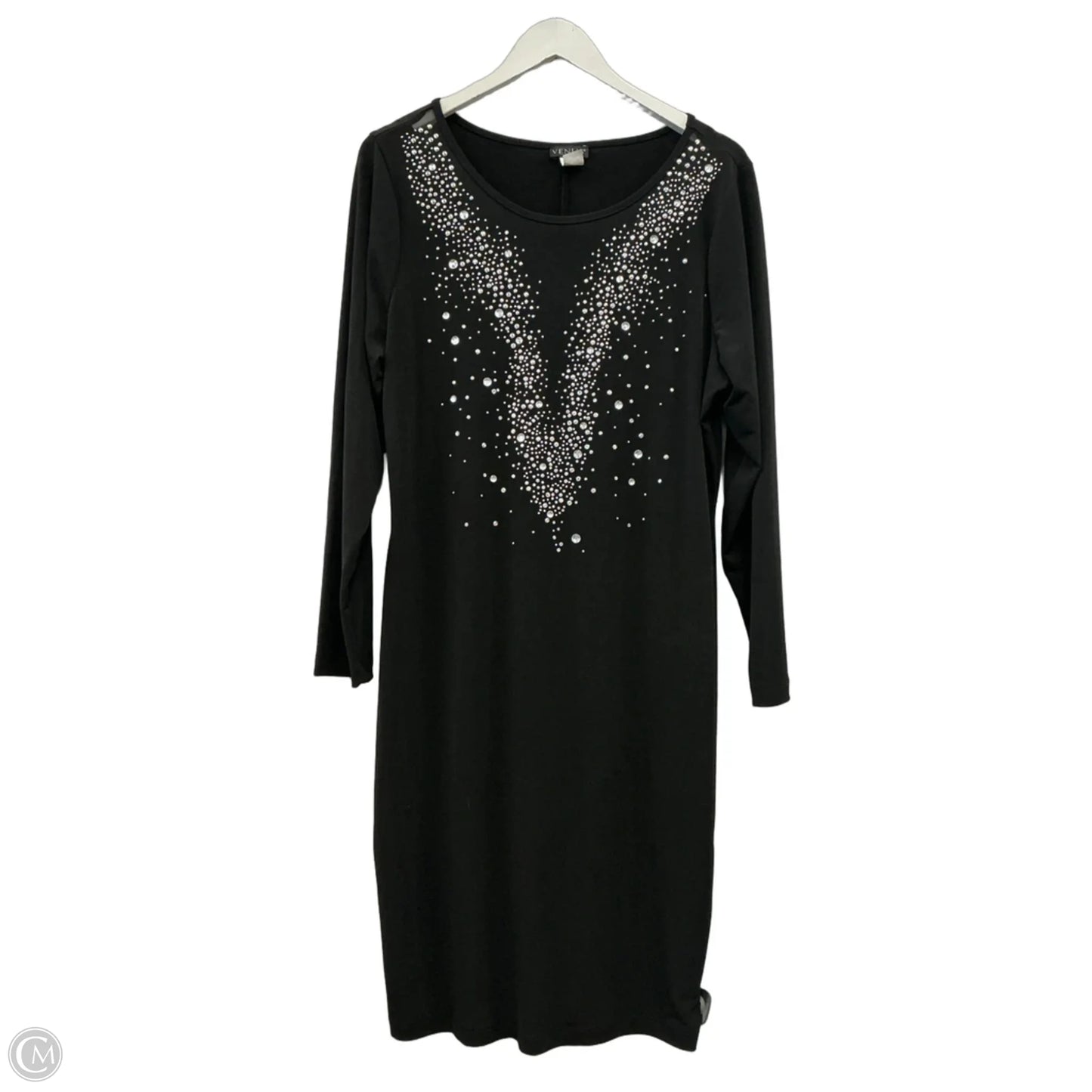 Dress Party Midi By Venus In Black, Size: Xl