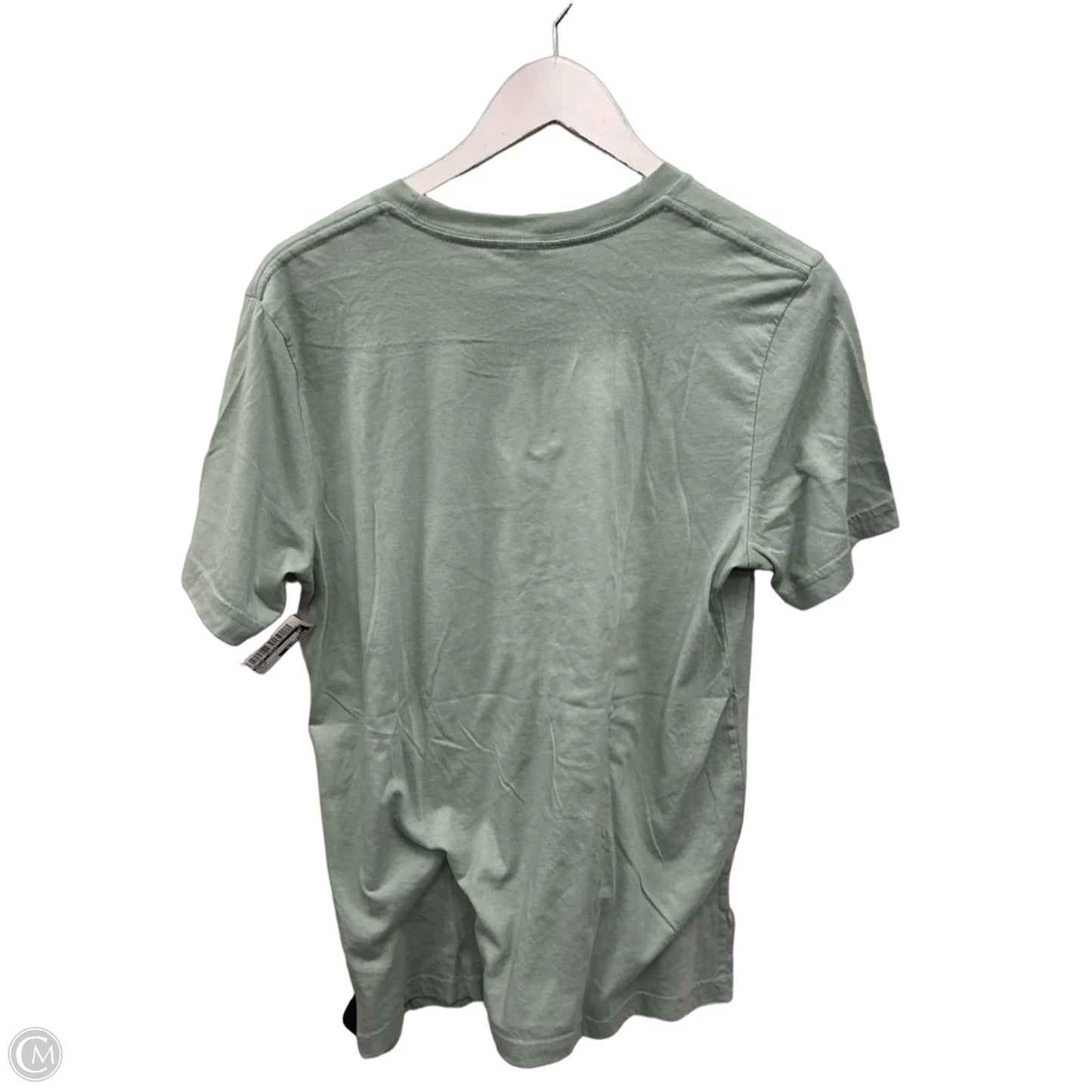 Top Short Sleeve By Bella + Canvas In Green, Size: L