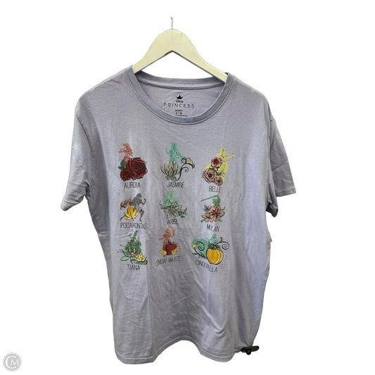 Top Short Sleeve By Disney Store In Purple, Size: L