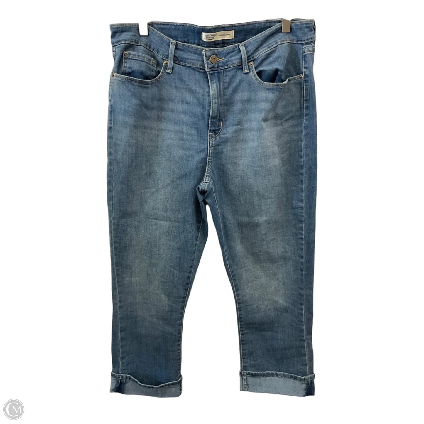 Capris By Levis In Blue Denim, Size: 14