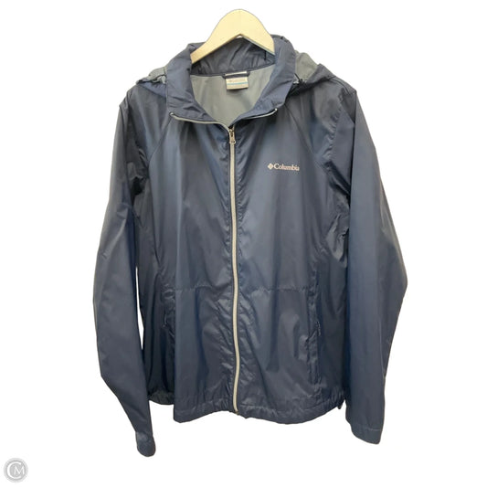 Jacket Windbreaker By Columbia In Navy, Size: Xxl