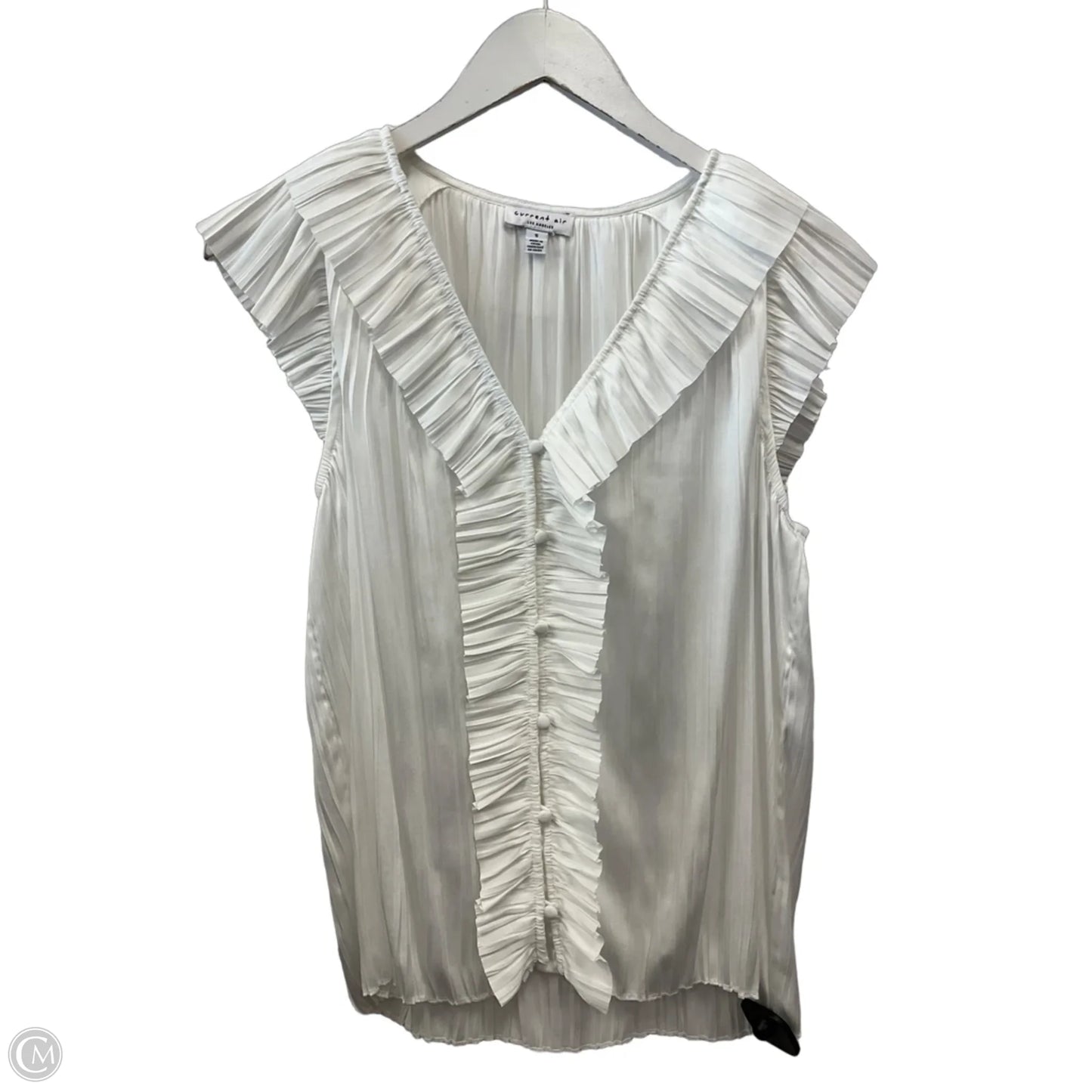 Blouse Sleeveless By Current Air In White, Size: S