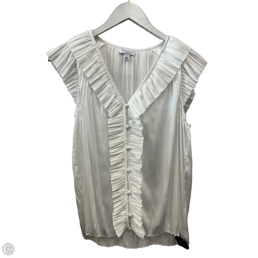 Blouse Sleeveless By Current Air In White, Size: S