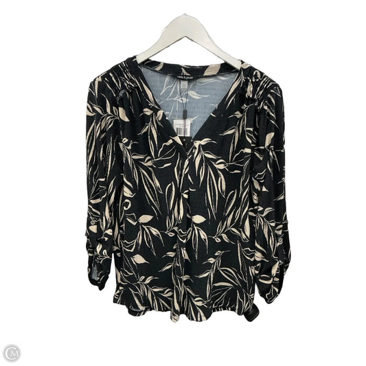 Top 3/4 Sleeve By Cable And Gauge In Black, Size: M