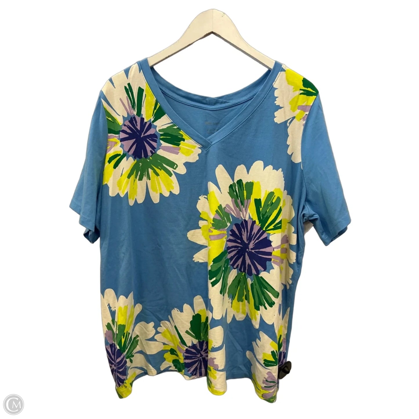 Top Short Sleeve By Sport In Blue, Size: 2x
