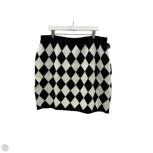 Skirt Mini & Short By Eloquii In Black & White, Size: 18
