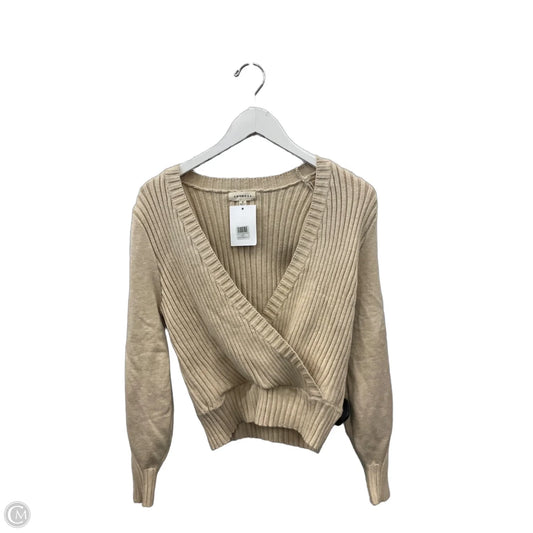 Top Long Sleeve By Promesa In Tan, Size: S