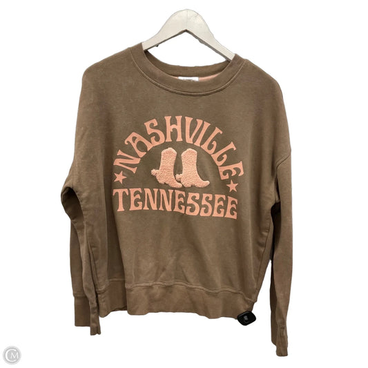 Sweatshirt Crewneck By Maurices In Brown, Size: M