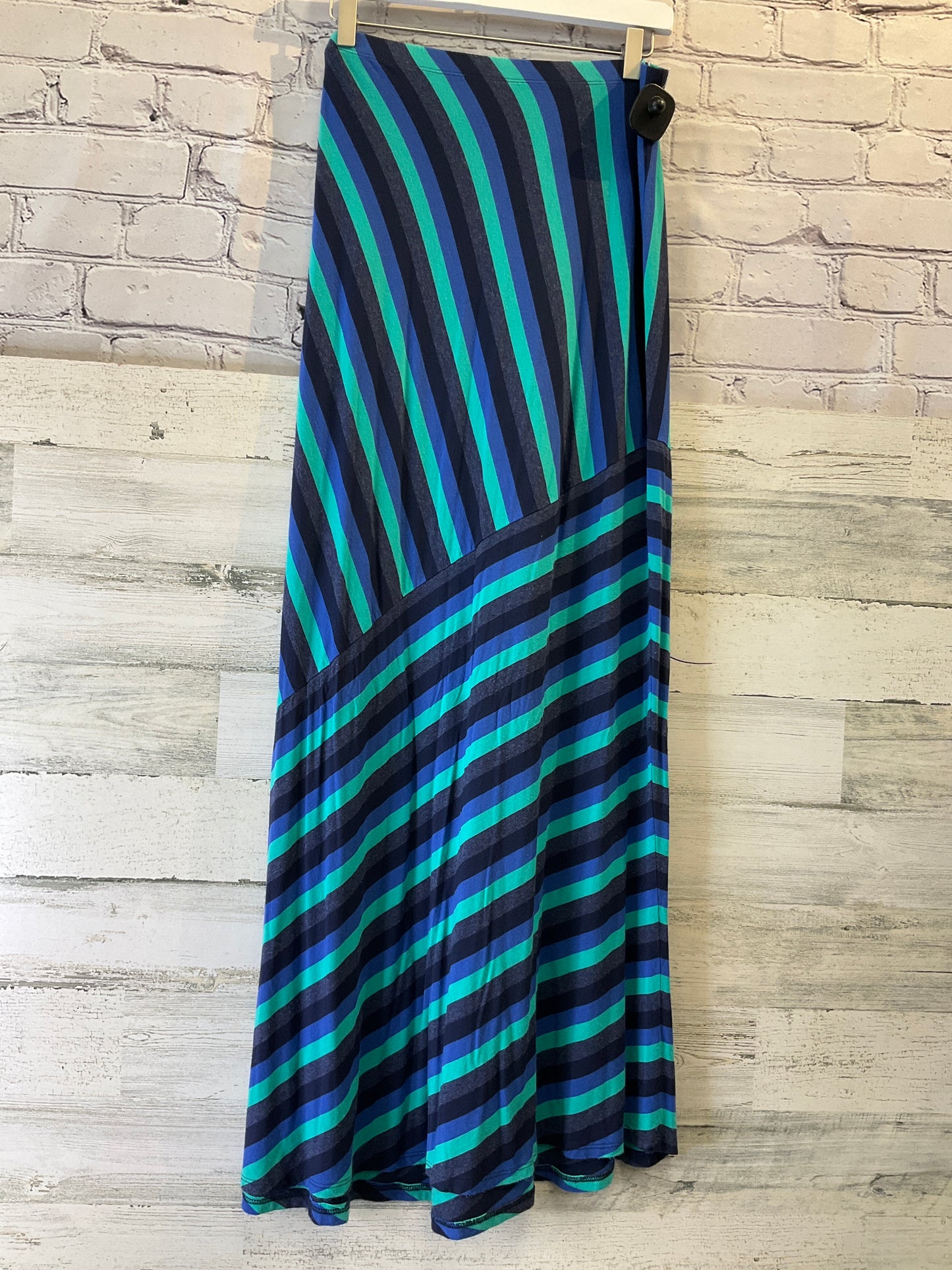 Blue & Green Skirt Maxi Matty M, Size 8