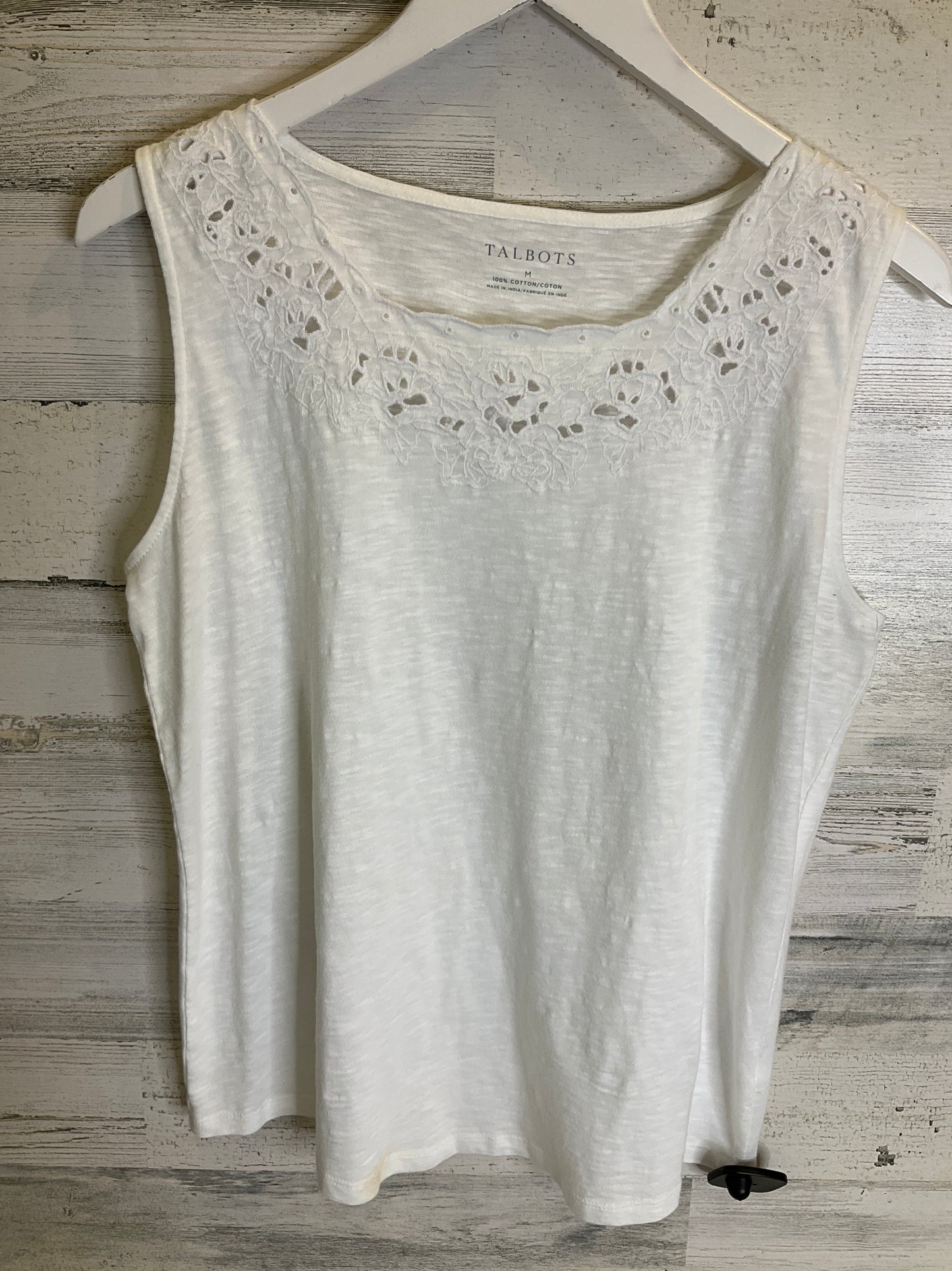 White Top Sleeveless Talbots, Size M