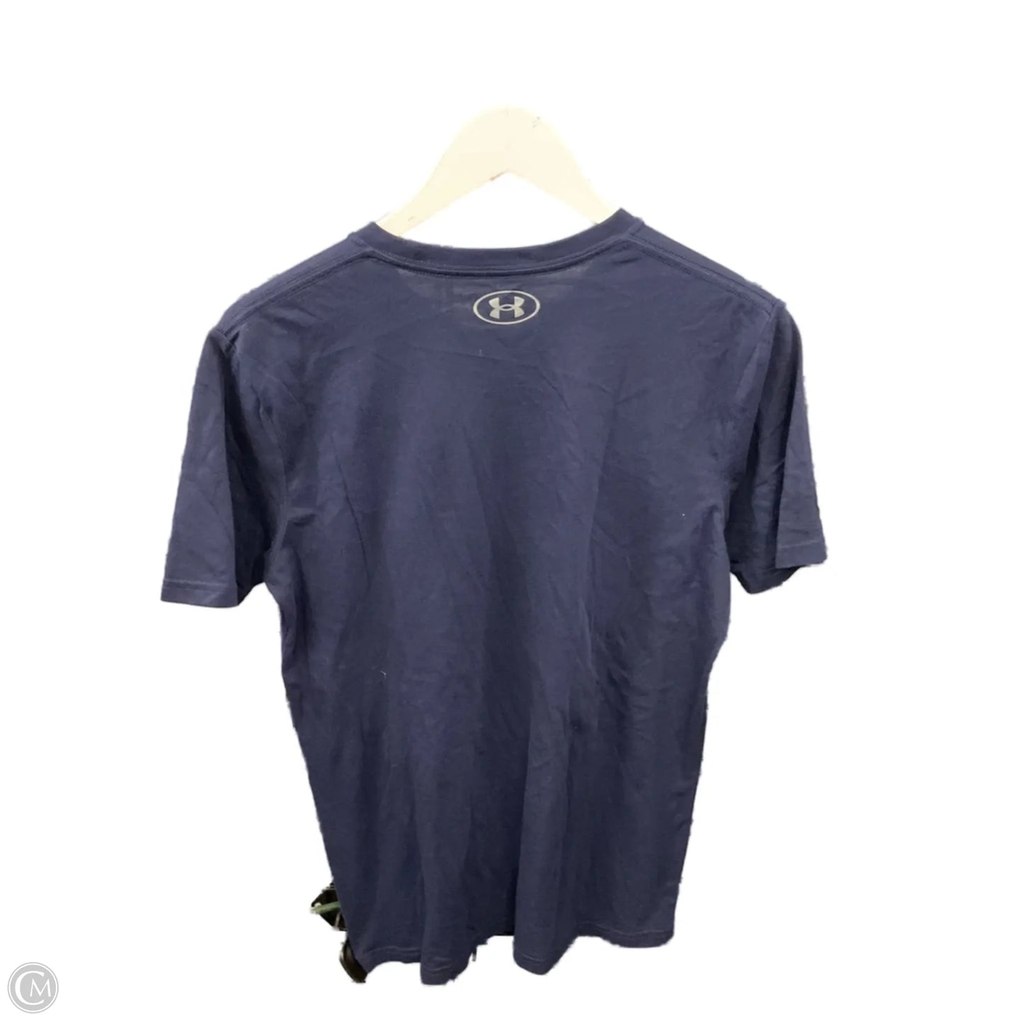 Athletic Top Short Sleeve By Under Armour In Navy, Size: S