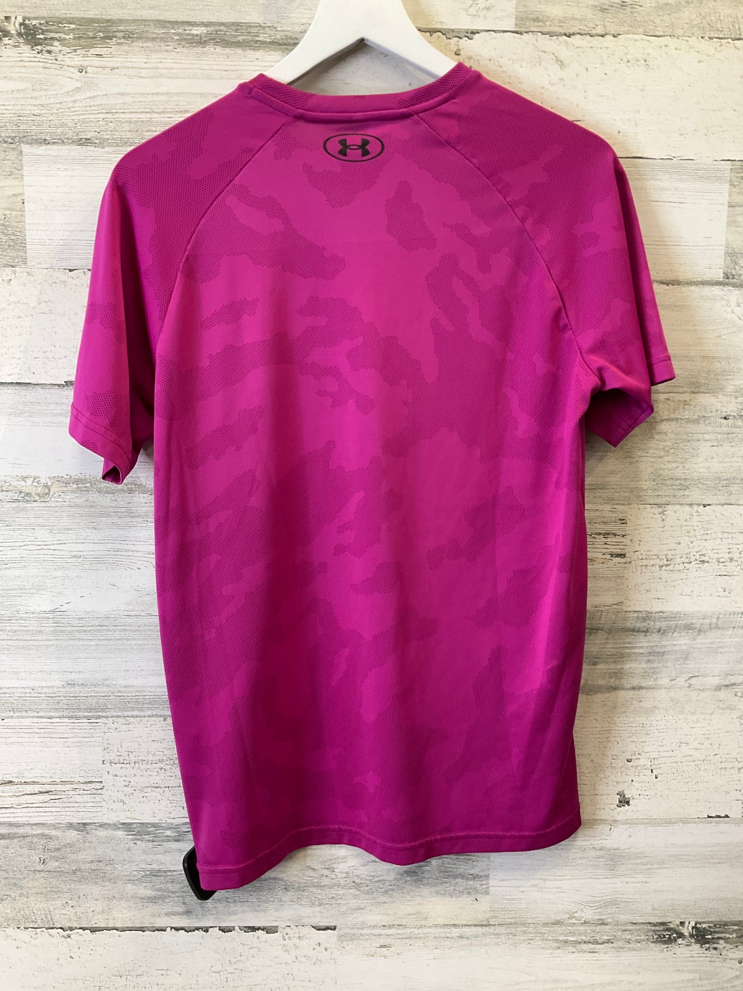 Pink Athletic Top Short Sleeve Under Armour, Size S