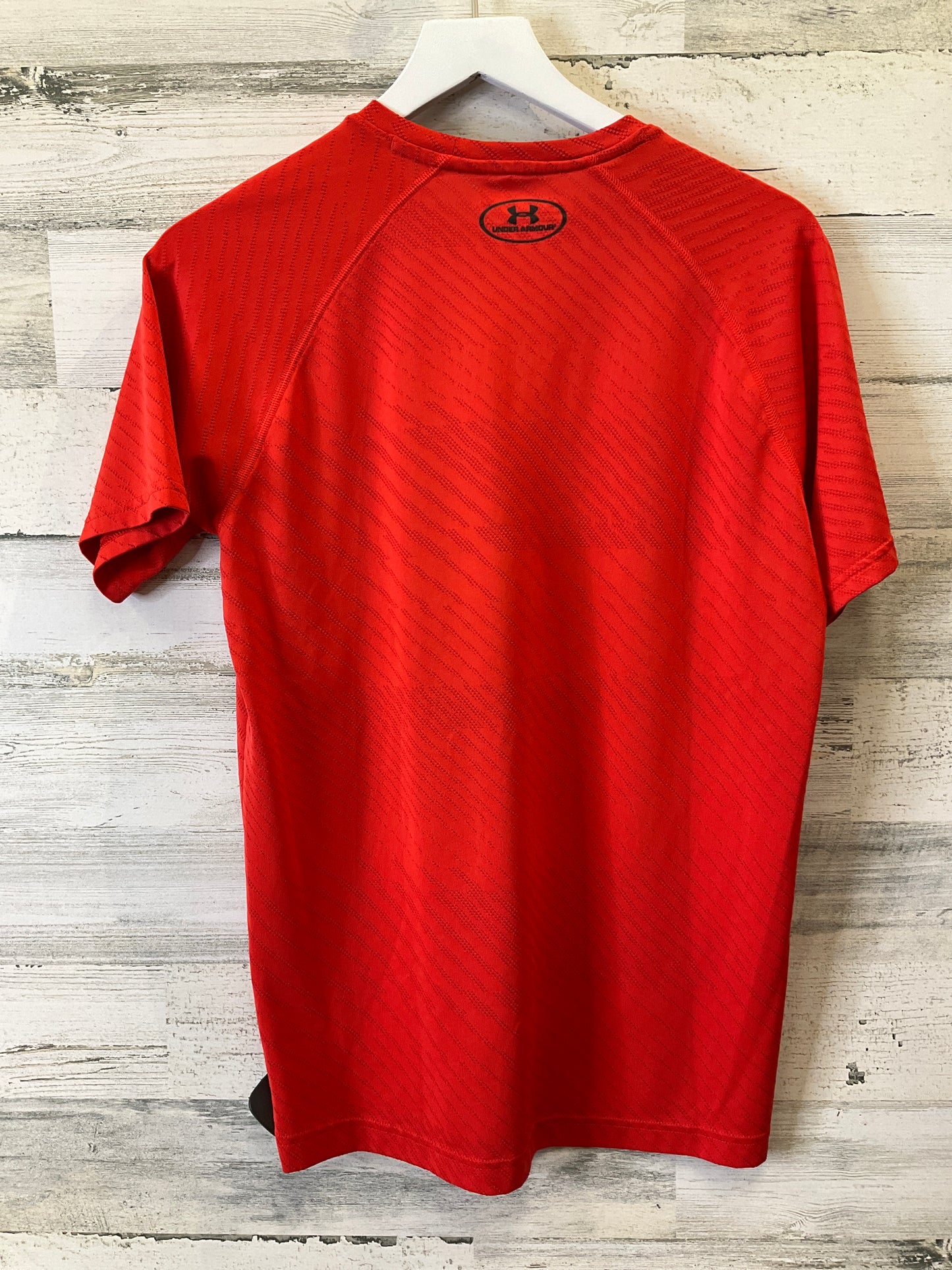 Orange Athletic Top Short Sleeve Under Armour, Size S