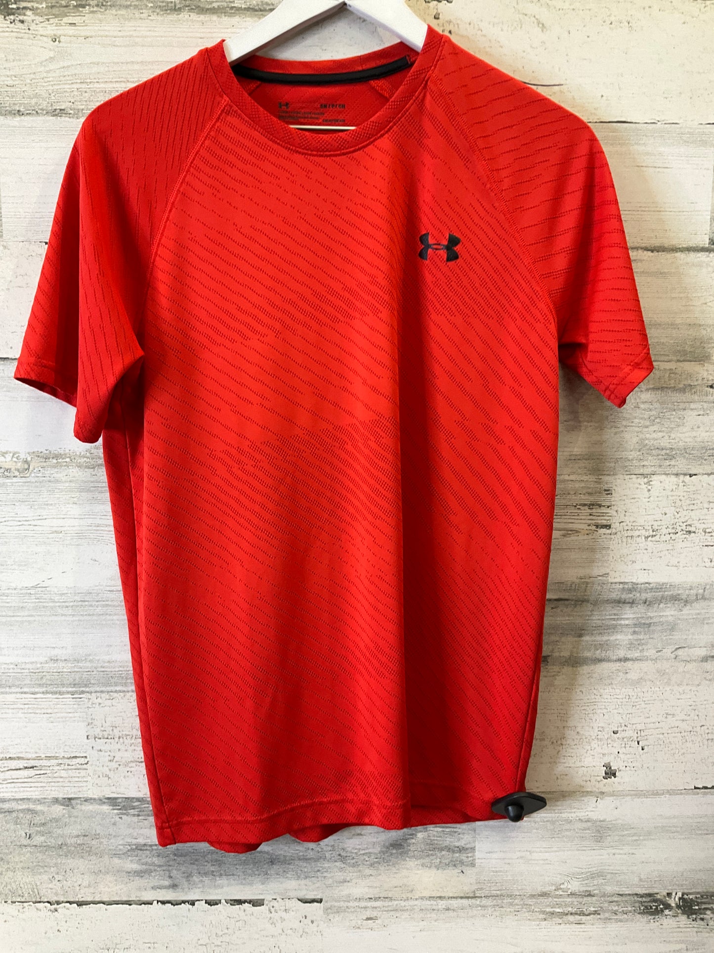 Orange Athletic Top Short Sleeve Under Armour, Size S