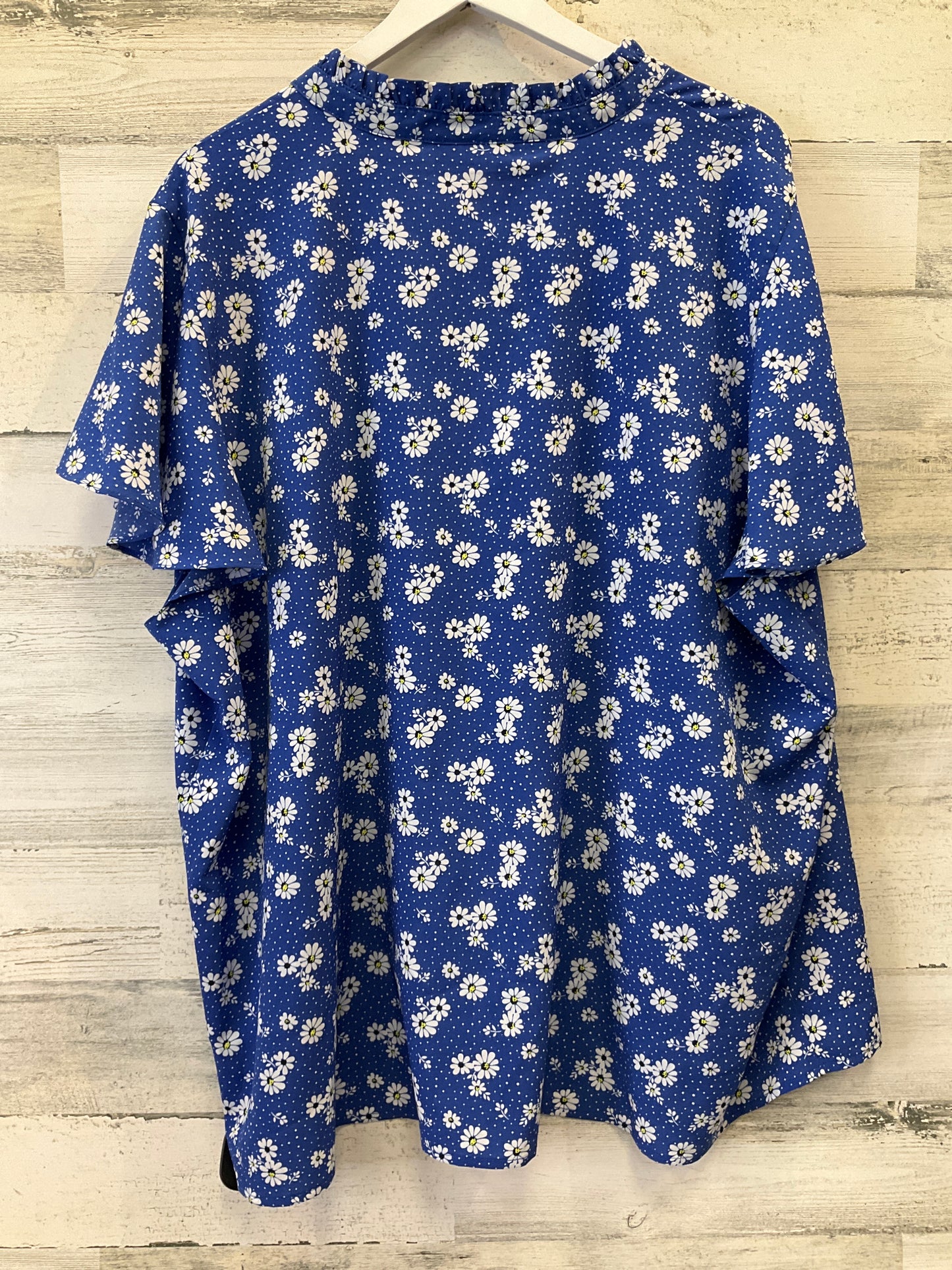 Blue Top Short Sleeve Lane Bryant, Size 4x