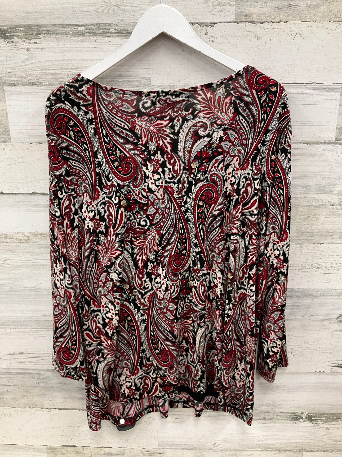 Top Long Sleeve By Briggs In Red, Size: 3x