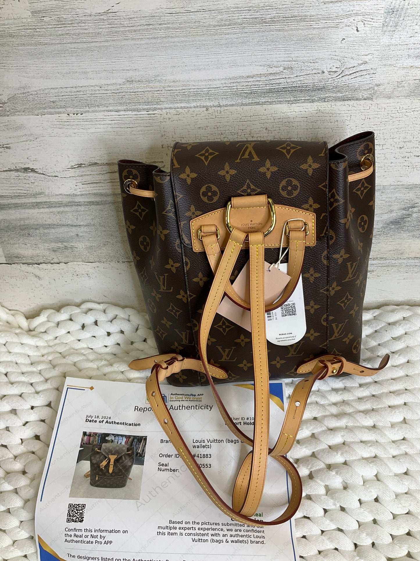 Backpack Luxury Designer Louis Vuitton, Size Medium