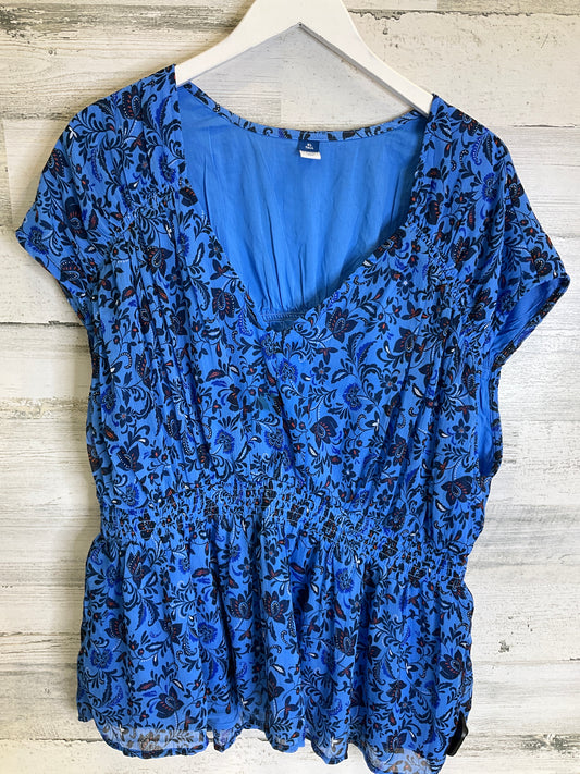 Blue Top Short Sleeve Old Navy, Size Xl