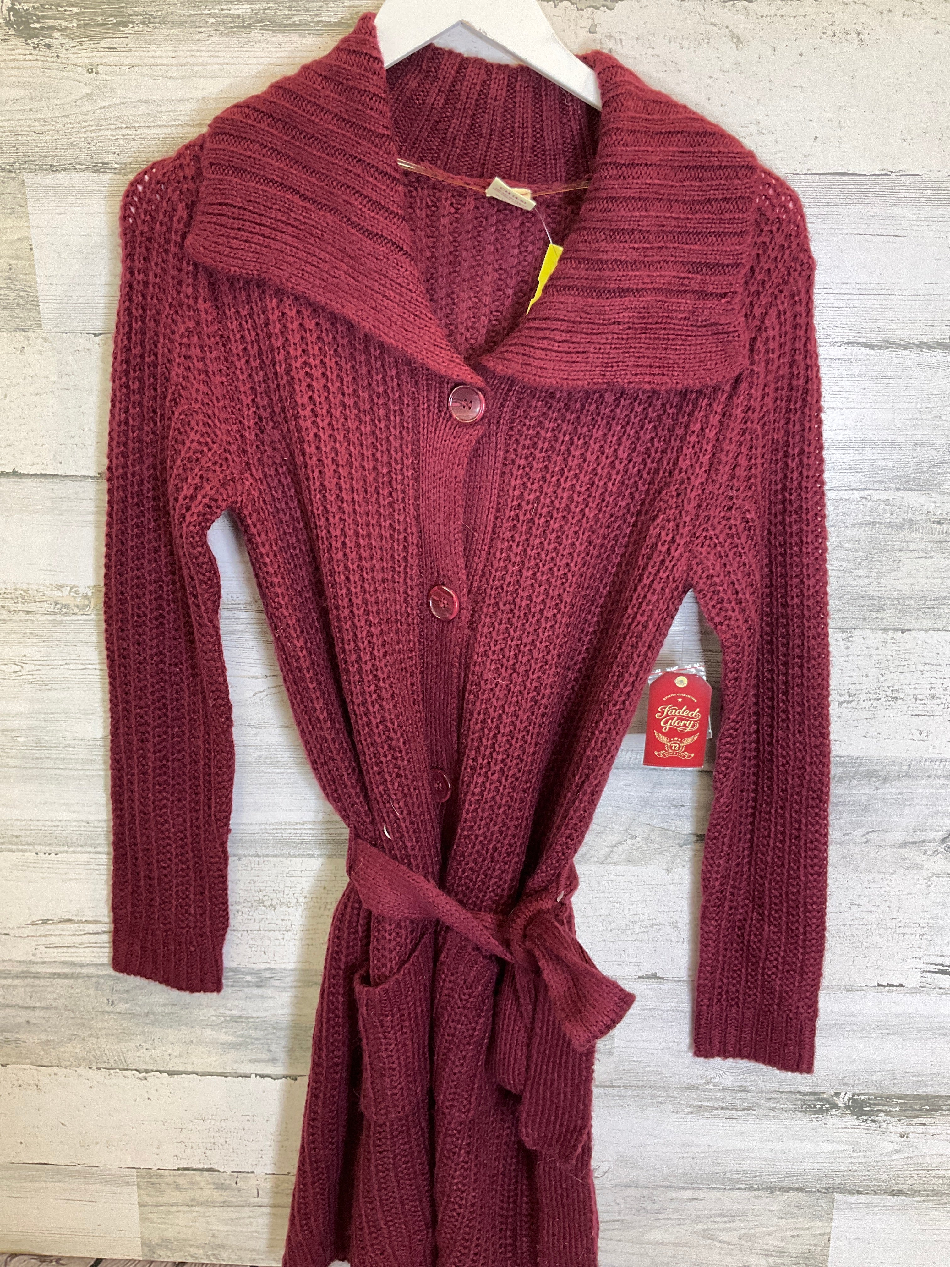 Red Sweater Cardigan Faded Glory Size S Clothes Mentor Mishawaka IN 153