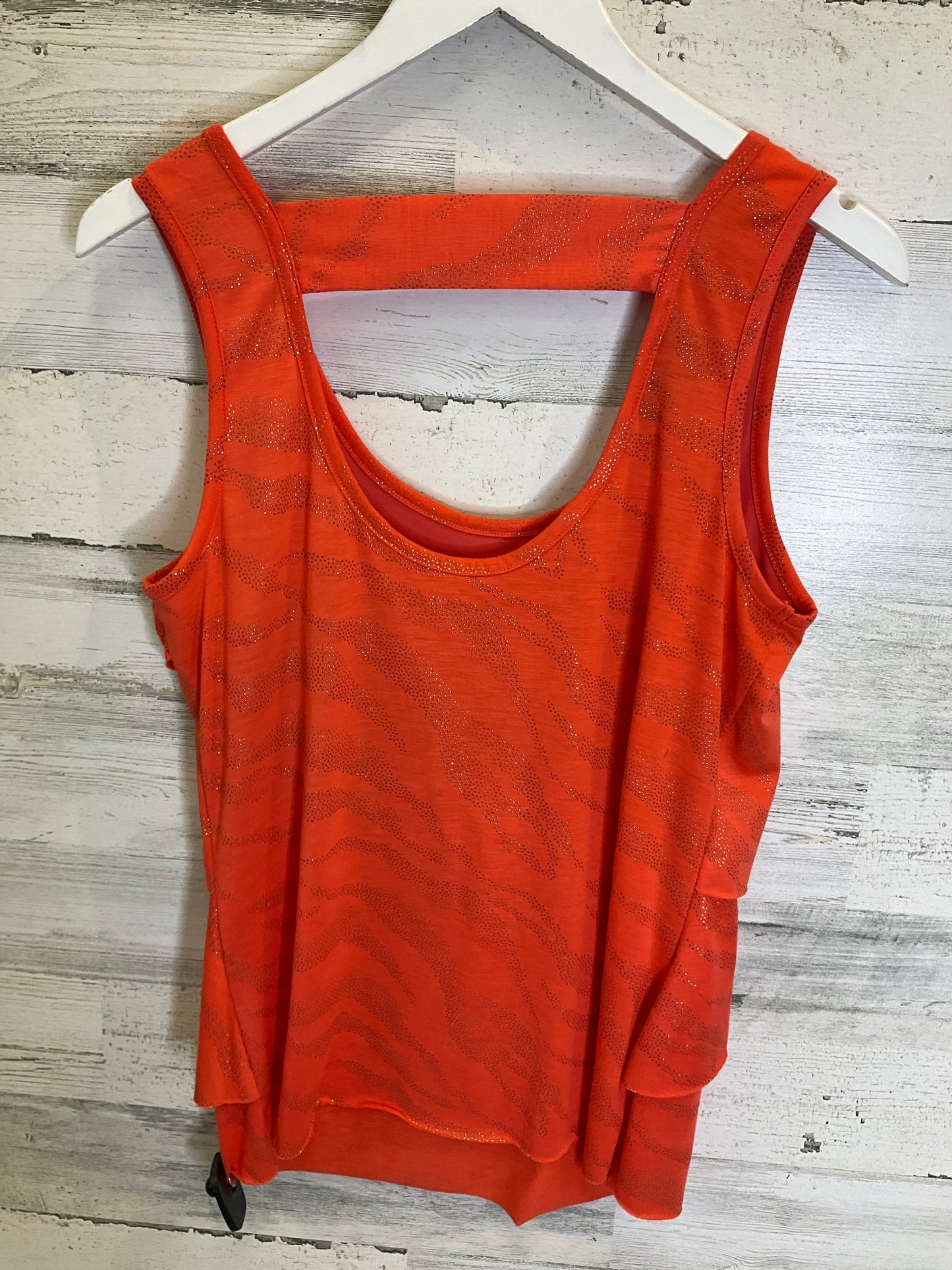 Orange Top Sleeveless Iz Byer, Size L