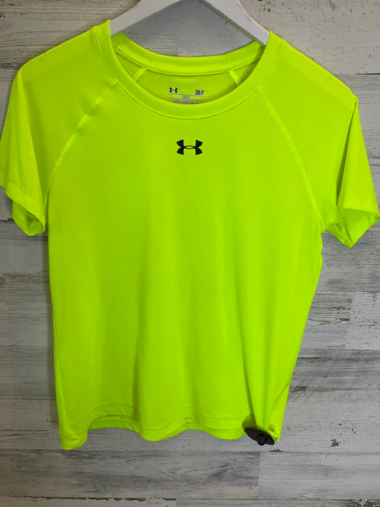 Green Athletic Top Short Sleeve Under Armour, Size S