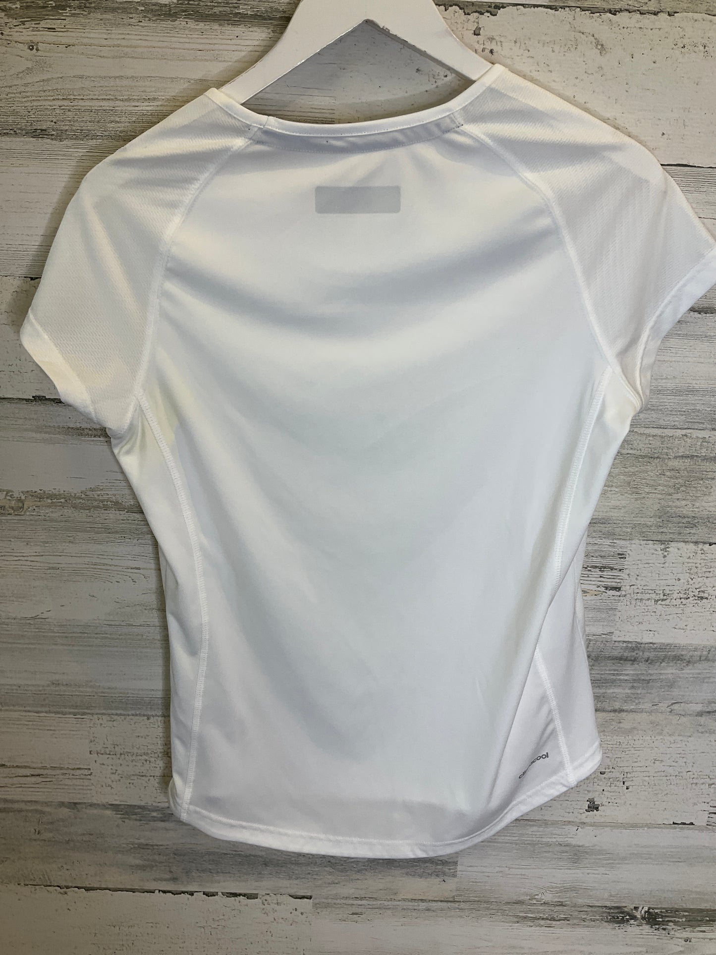 White Athletic Top Short Sleeve Adidas, Size M