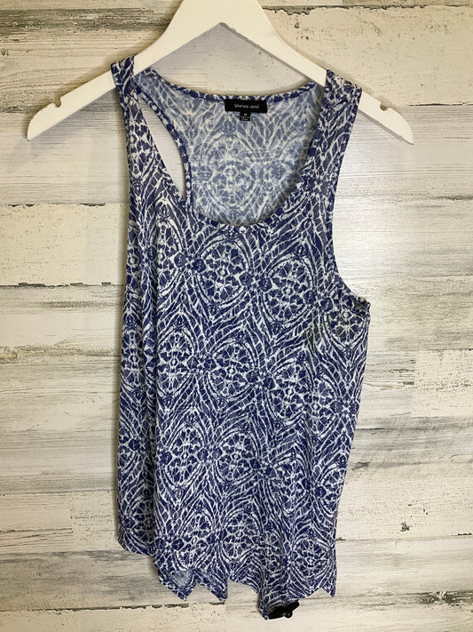 Blue & White Top Sleeveless Verve Ami, Size M