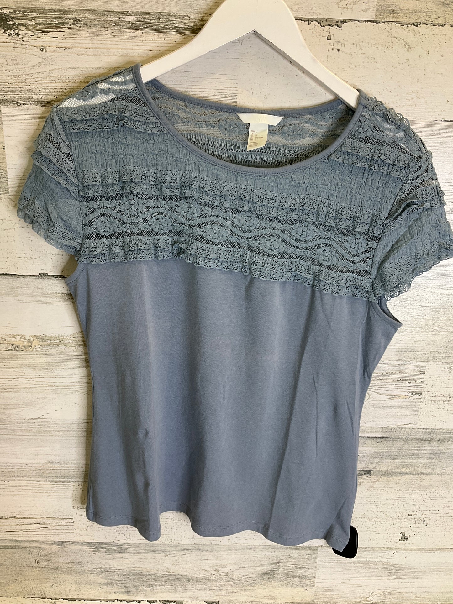 Blue Top Short Sleeve H&m, Size L