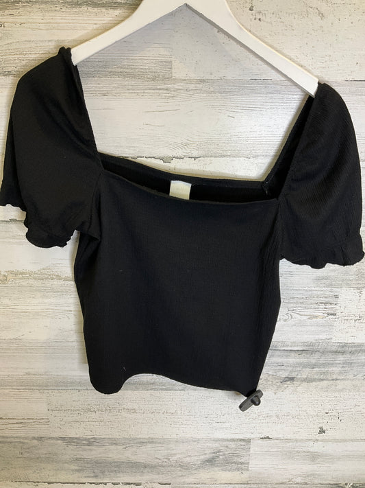 Black Top Short Sleeve H&m, Size S