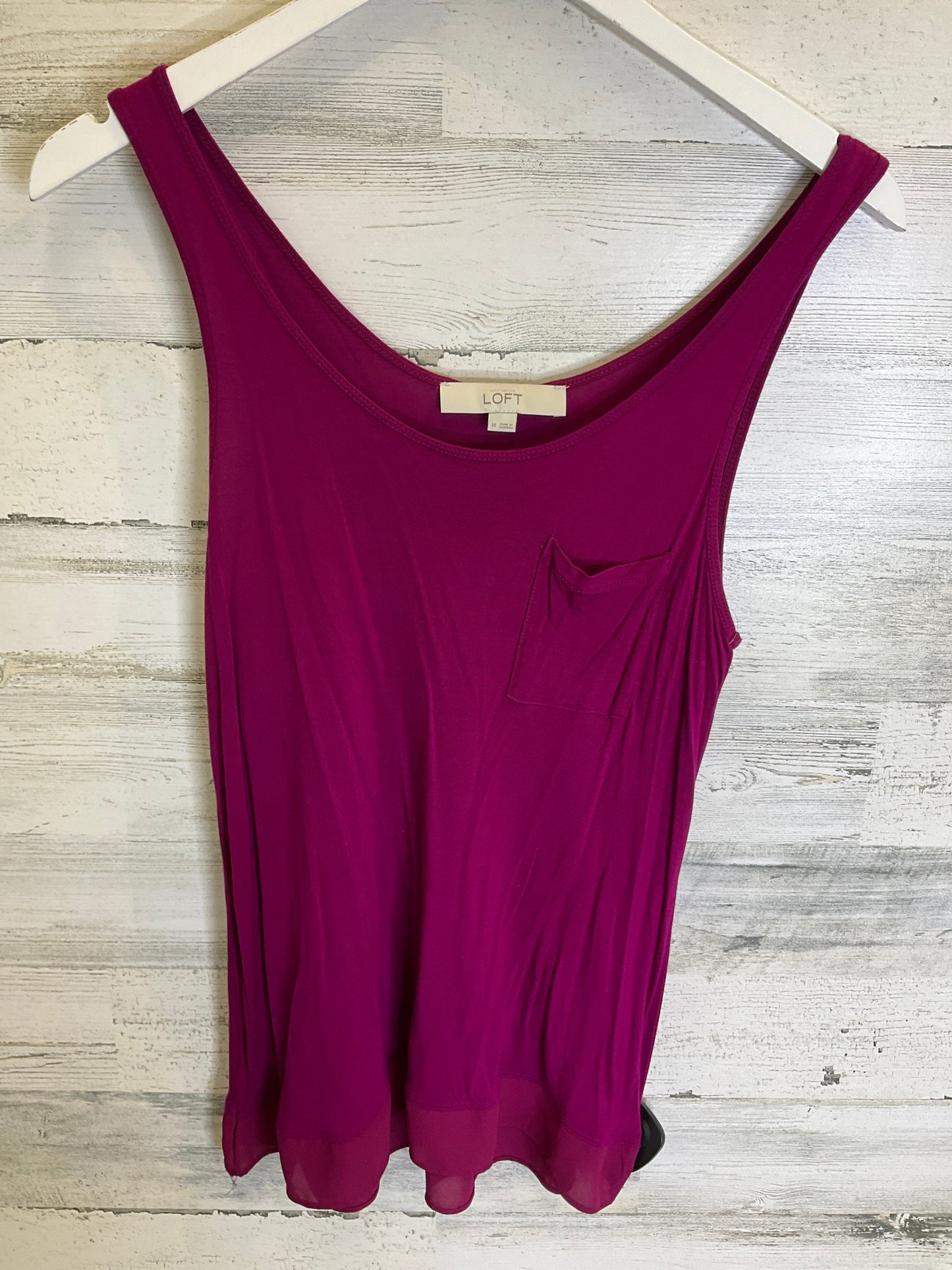 Purple Top Sleeveless Loft, Size M