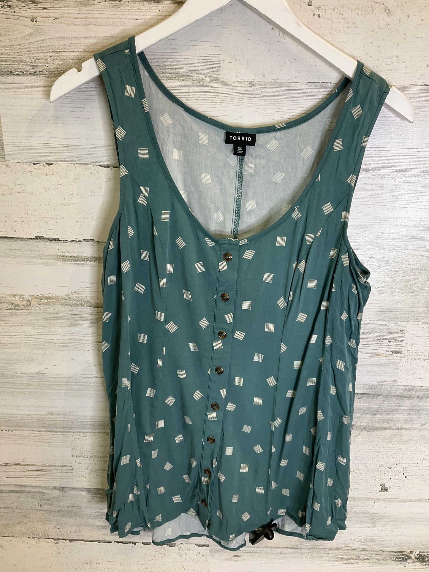 Top Sleeveless By Torrid In Green, Size: L