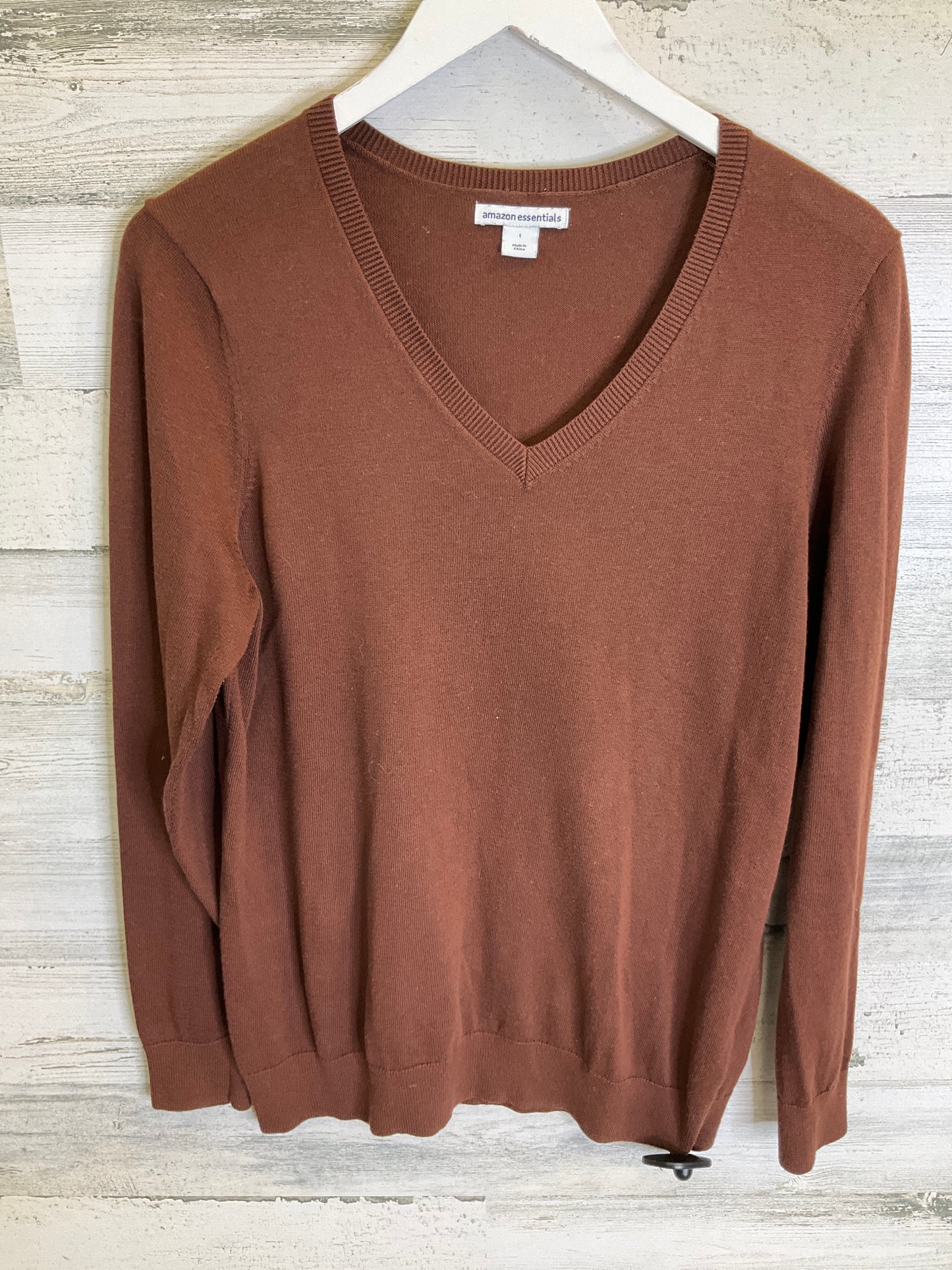 Sweater By Amazon Essentials In Brown, Size: L