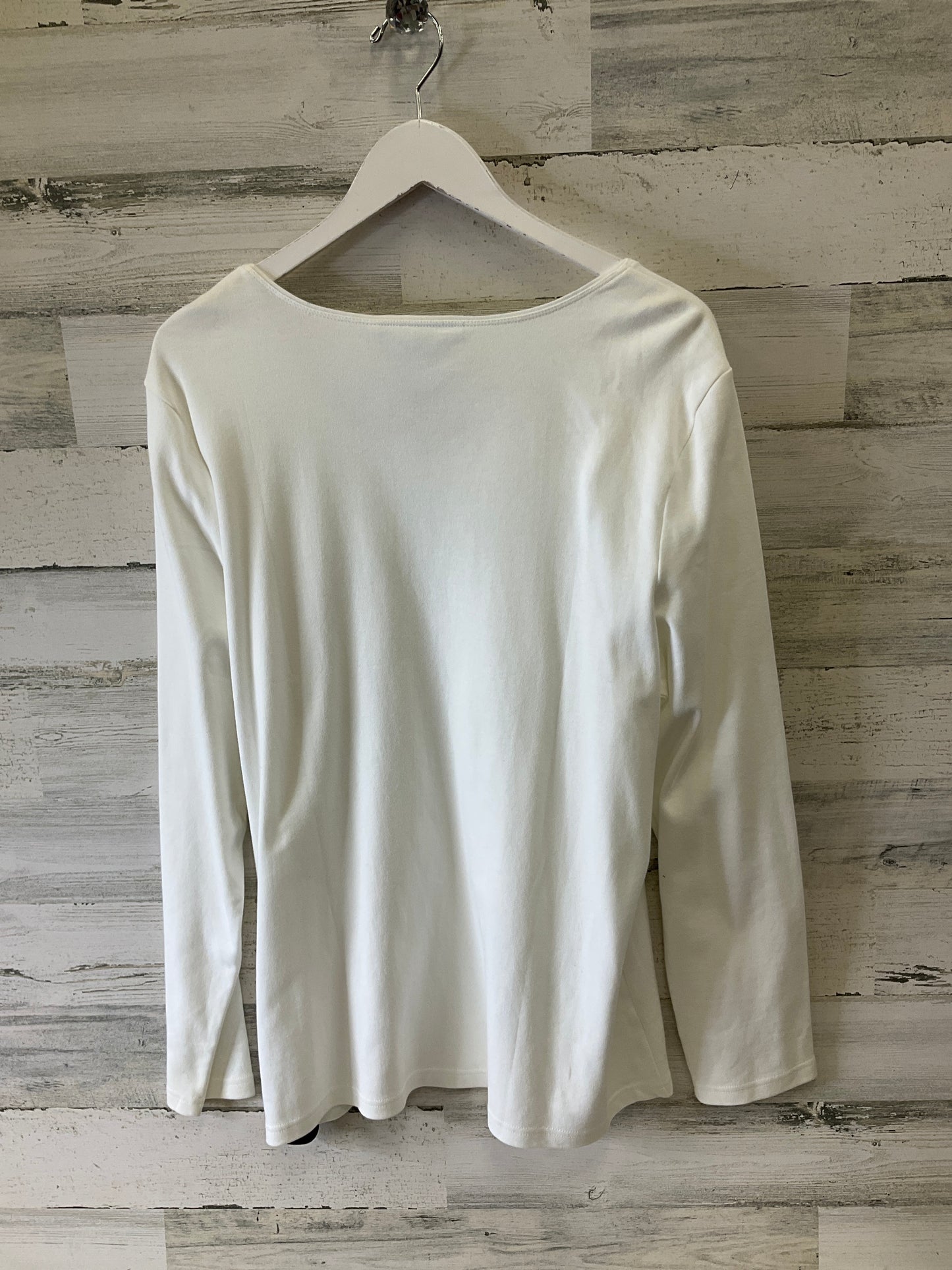 Top Long Sleeve Basic By Karen Scott In White, Size: Xxl