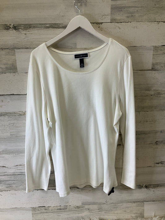 Top Long Sleeve Basic By Karen Scott In White, Size: Xxl