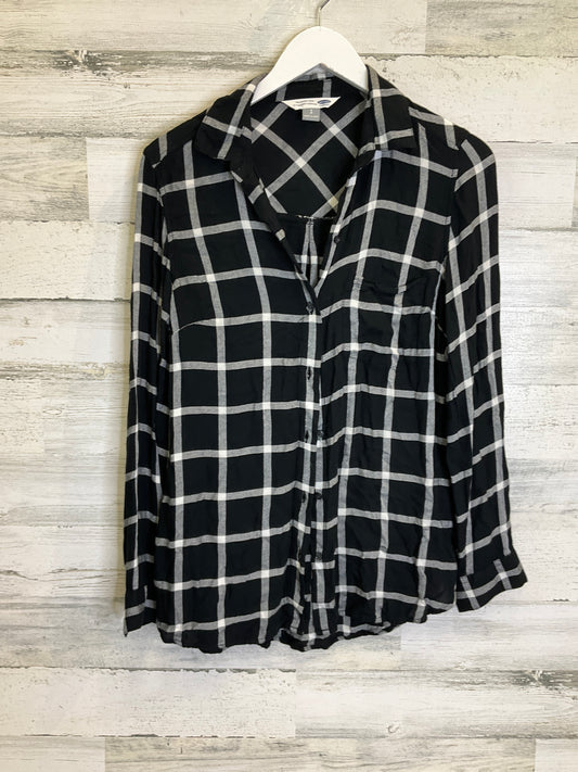 Top Long Sleeve By Old Navy In Black & White, Size: S