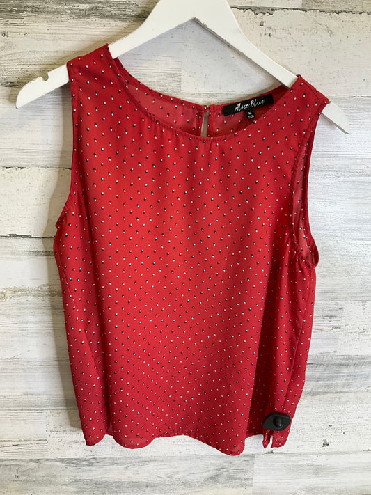 Top Sleeveless By Clothes Mentor In Red, Size: M