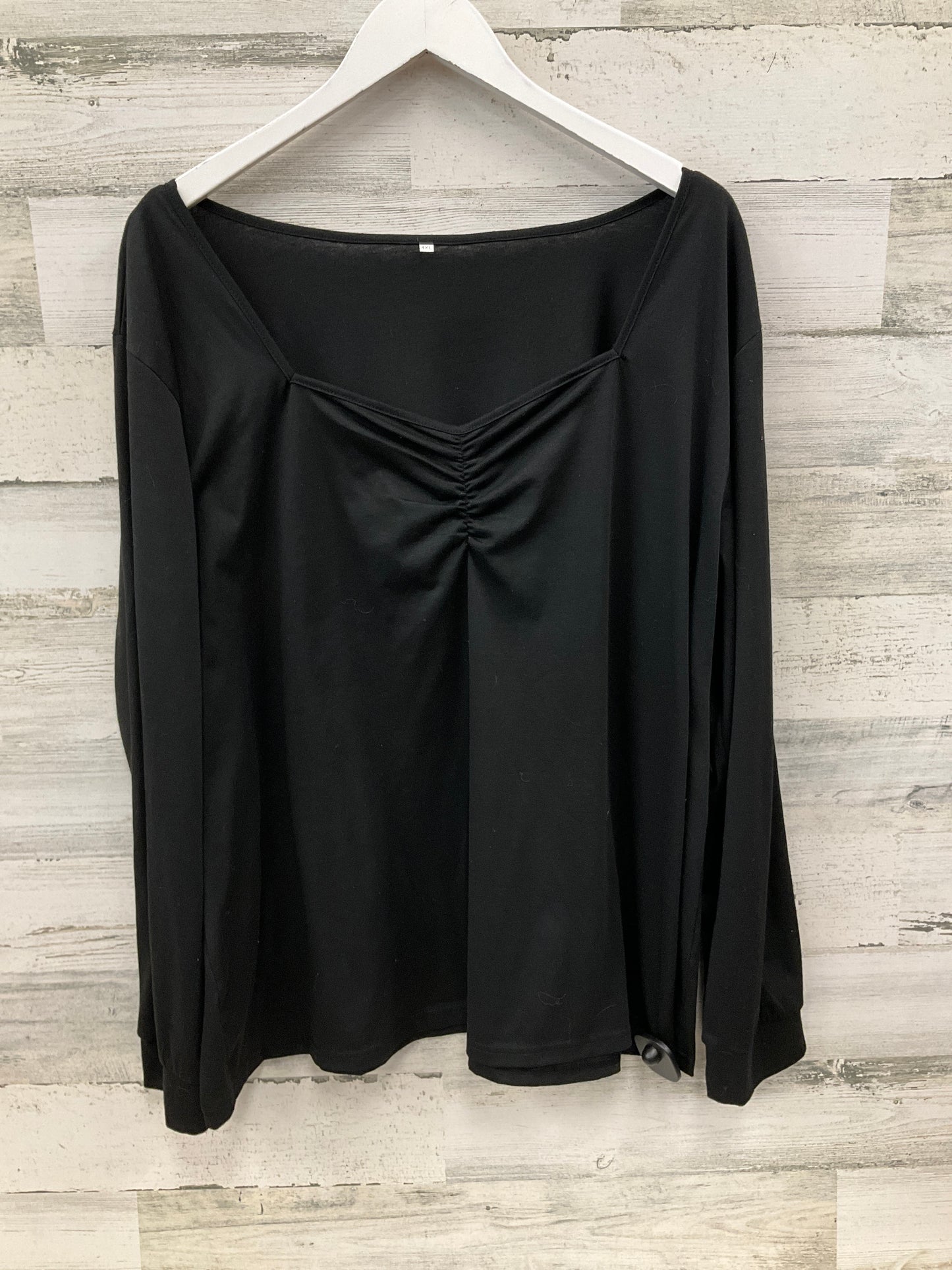 Top Long Sleeve By Cmf In Black, Size: 4x