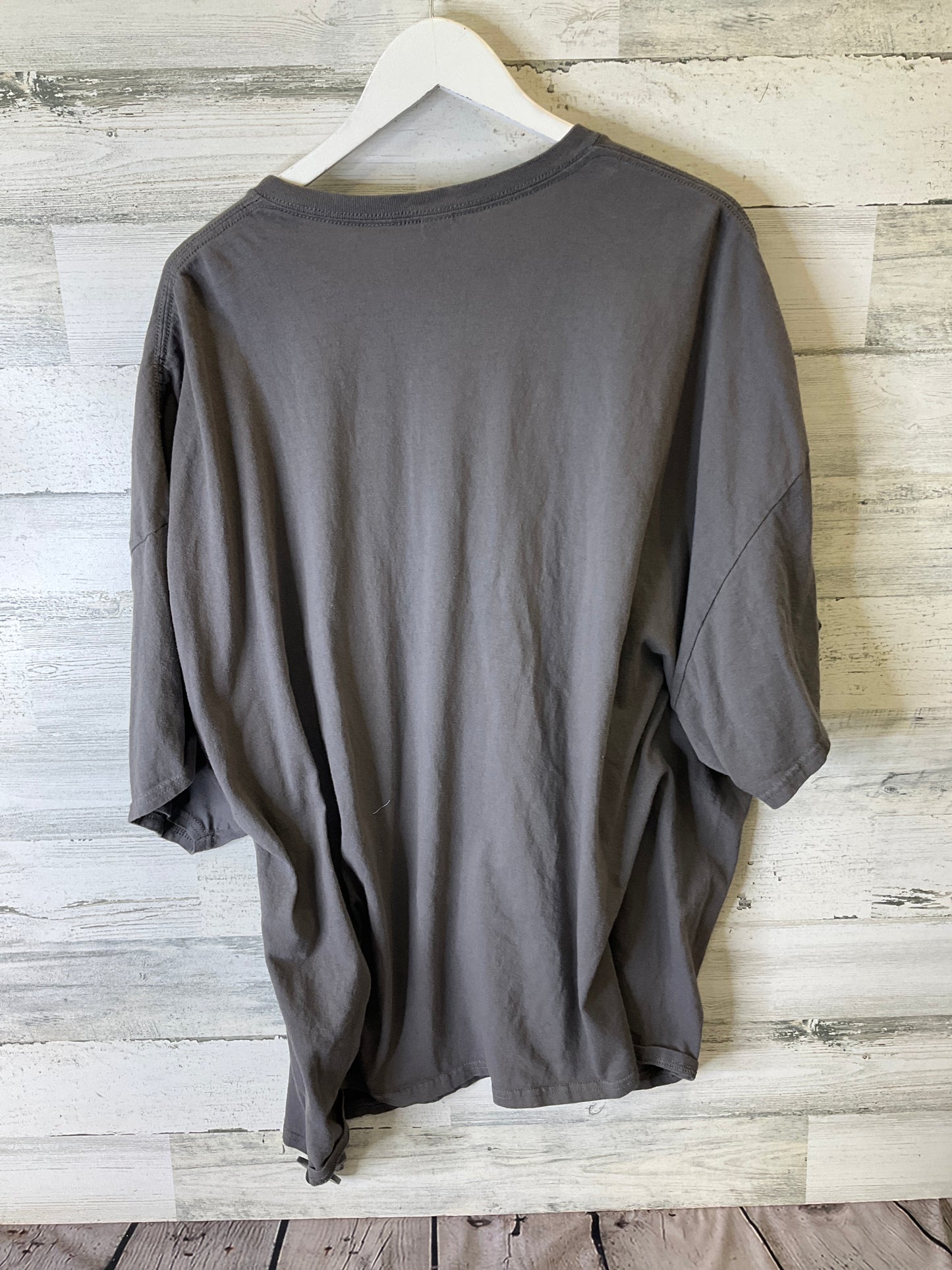 Top Short Sleeve By Gildan In Grey, Size: 5