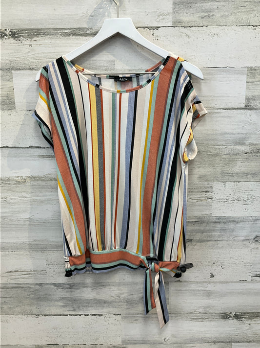 Top Short Sleeve By Auw In Multi-colored, Size: S