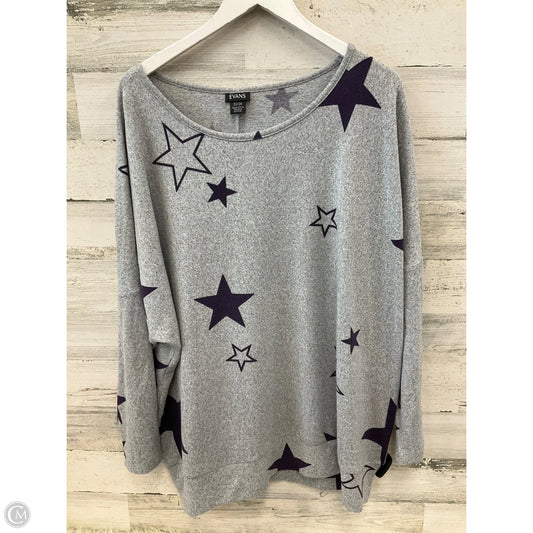Top Long Sleeve By Clothes Mentor In Grey, Size: 3x