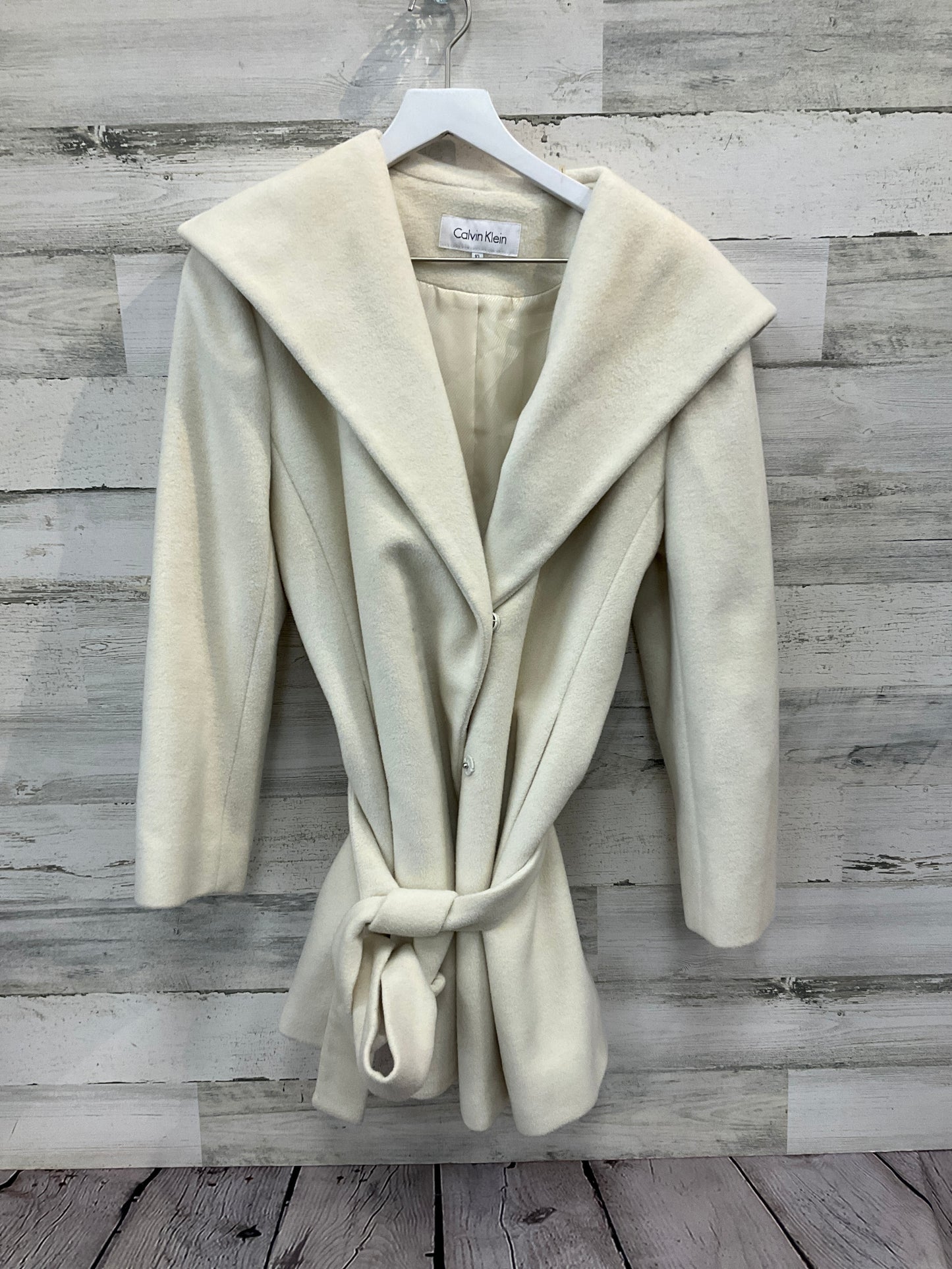 Coat Other By Calvin Klein In Ivory, Size: M