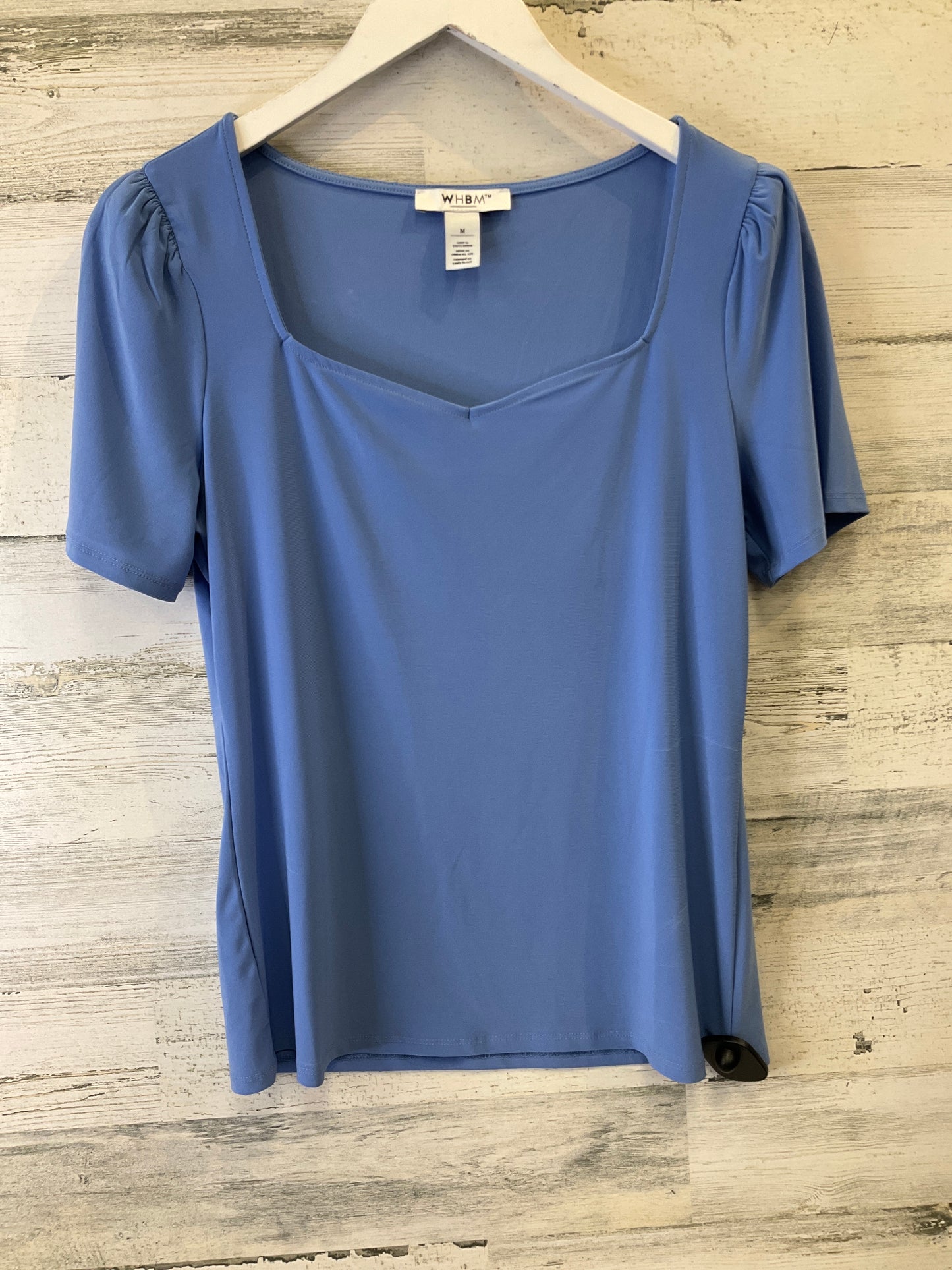 Top Short Sleeve By White House Black Market In Blue, Size: M