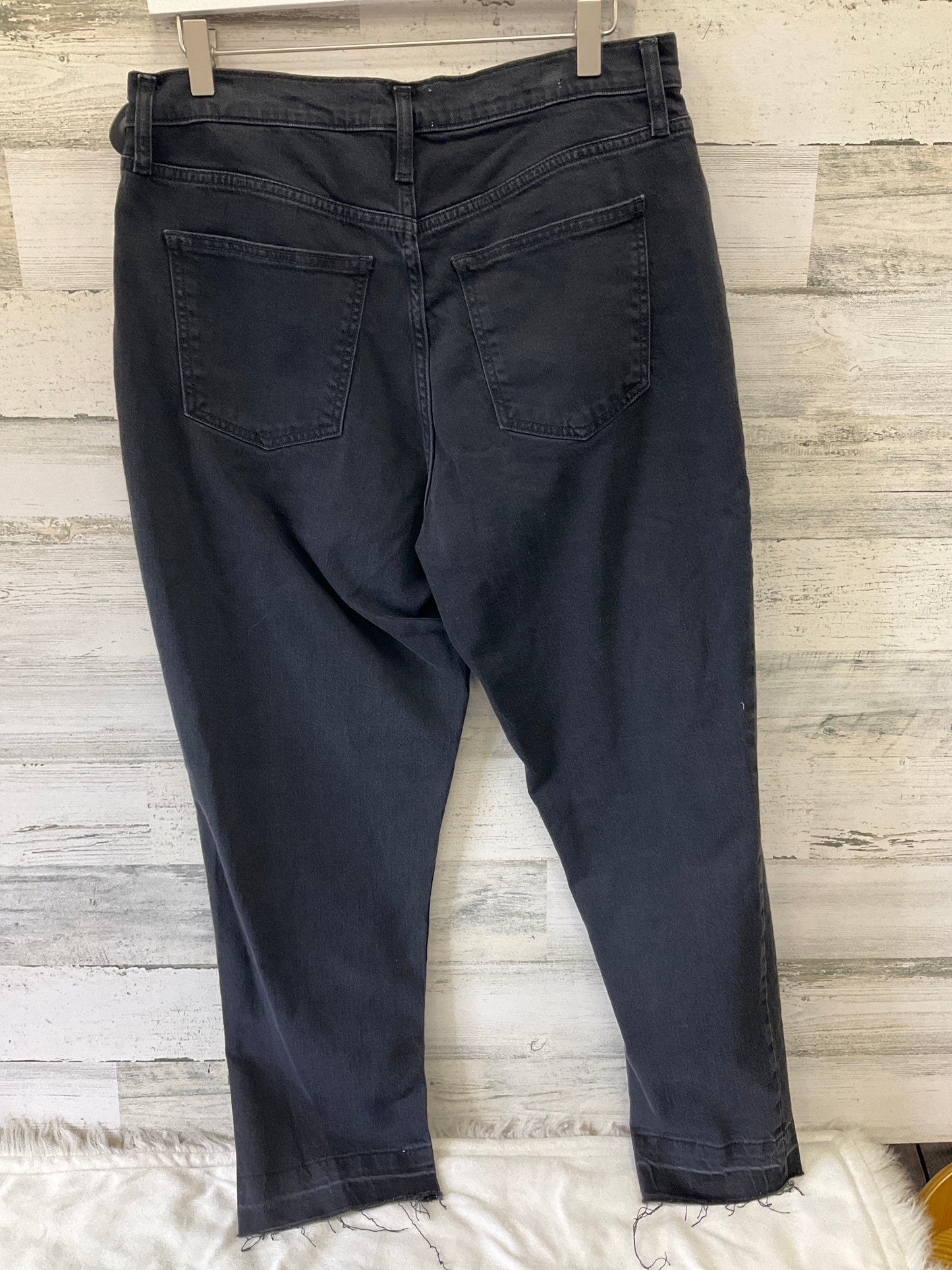 Jeans Straight By Universal Thread In Black Denim, Size: 12