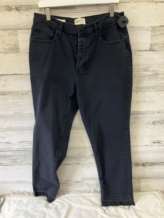 Jeans Straight By Universal Thread In Black Denim, Size: 12