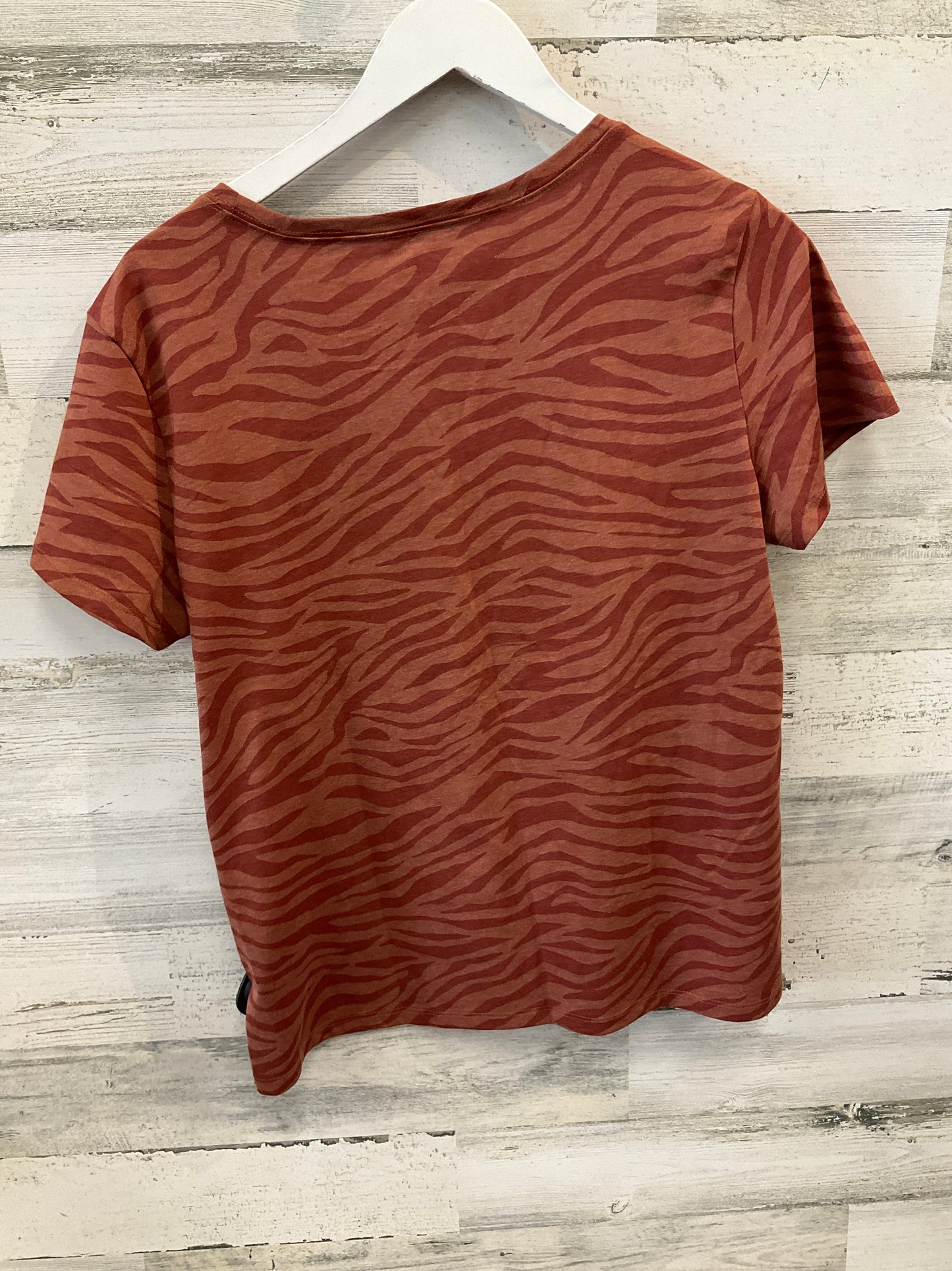 Top Short Sleeve By Eddie Bauer In Orange, Size: L